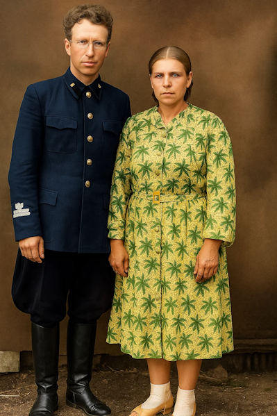 С супругой, ок. 1960-х гг.